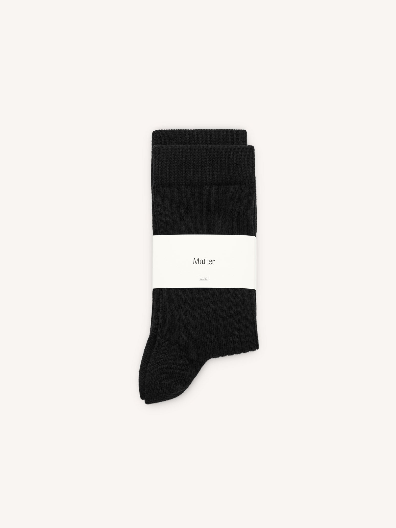 Seacell/Cotton Rib Socks Black