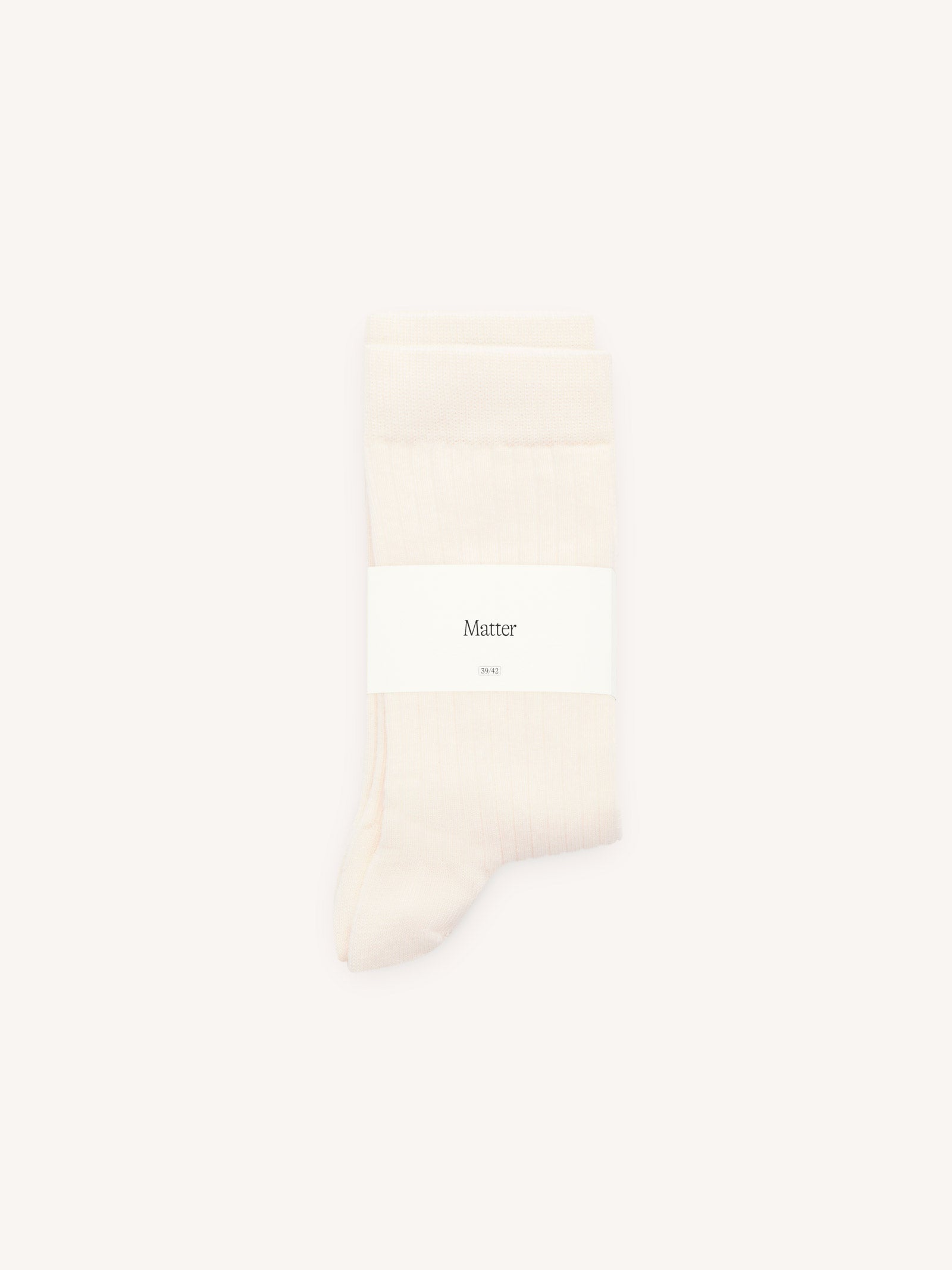 Seacell/Cotton Rib Socks Beige