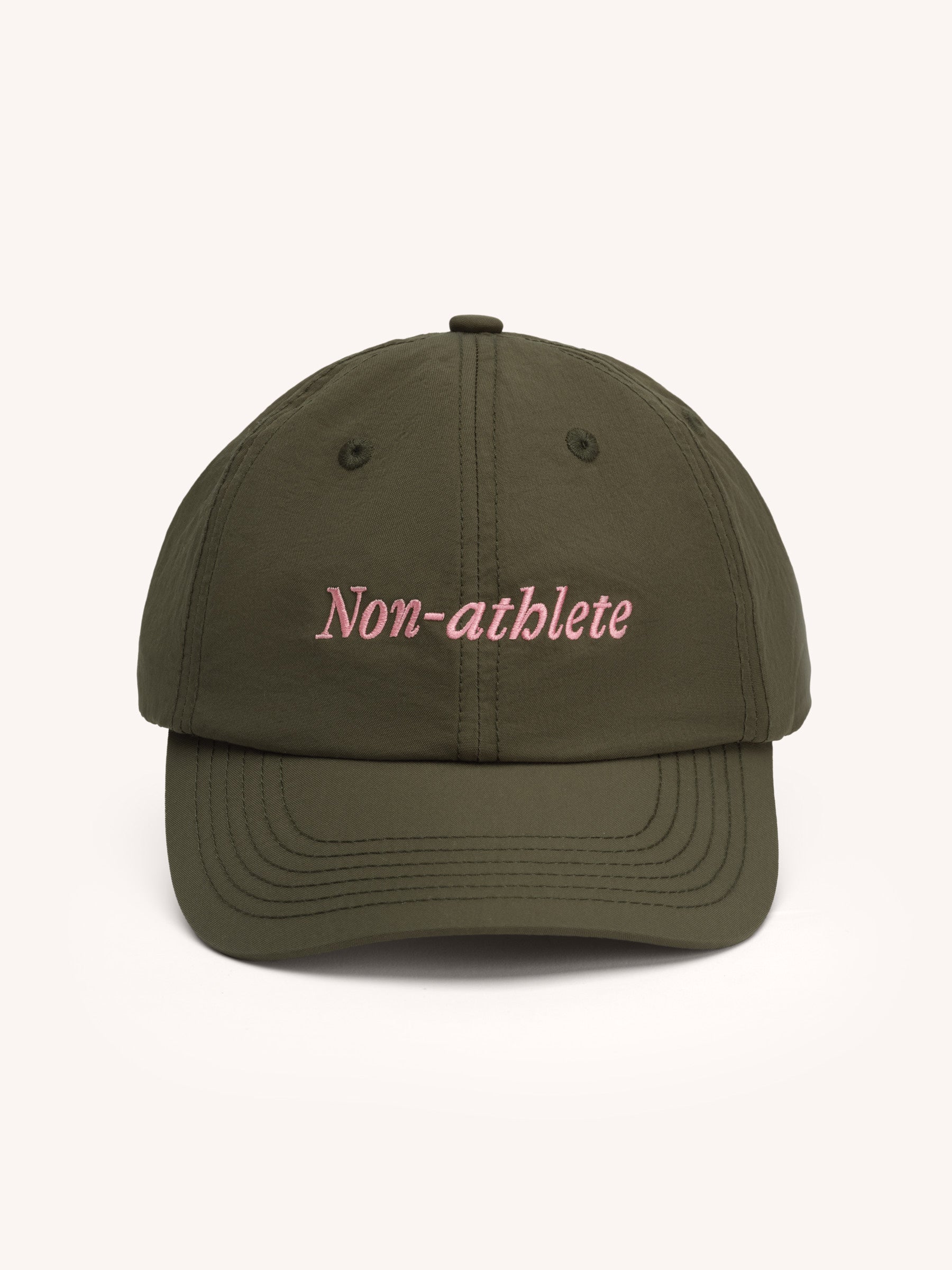 6-panel rPET Baseball Cap Olive/Pink