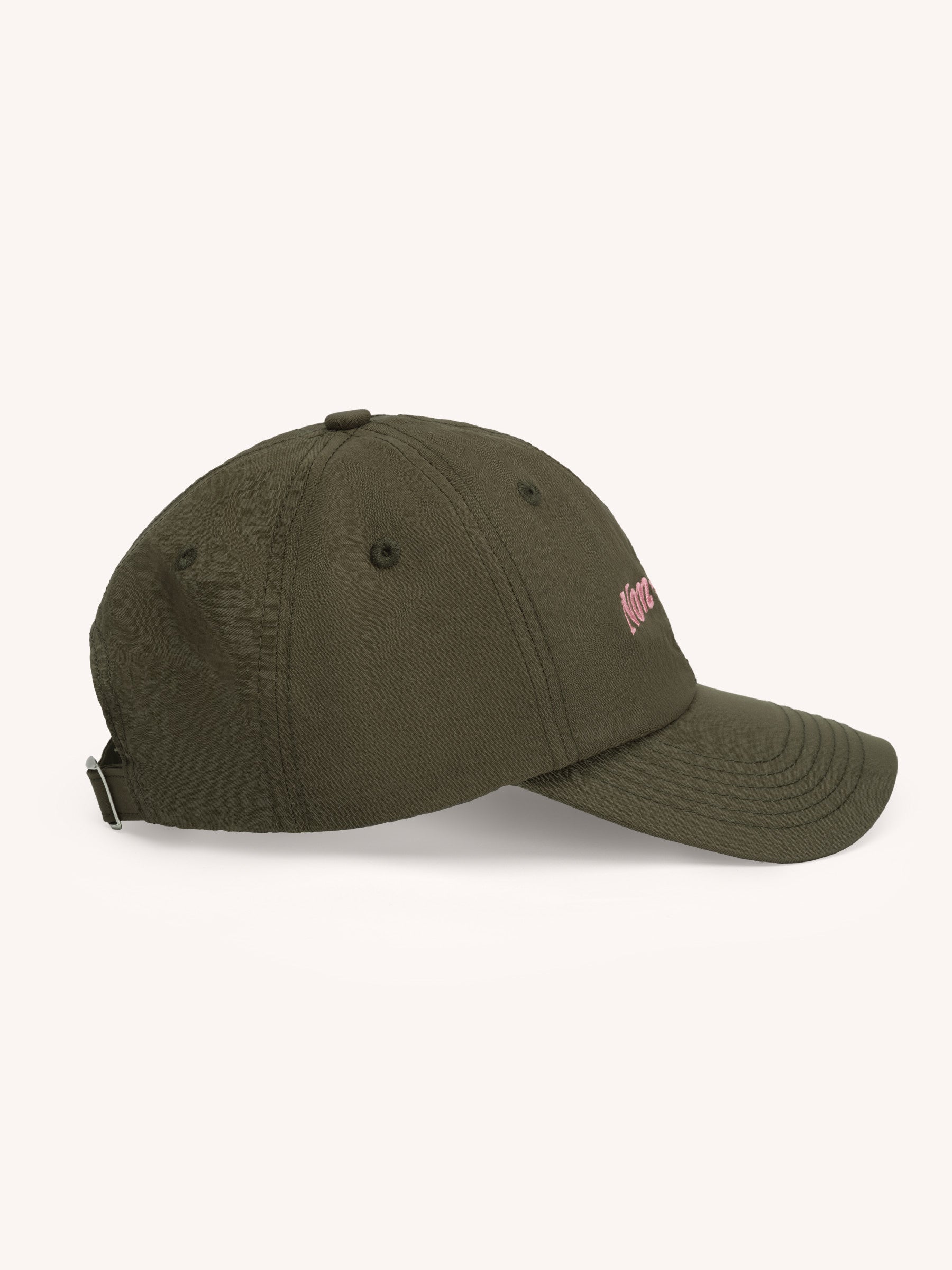 6-panel rPET Baseball Cap Olive/Pink