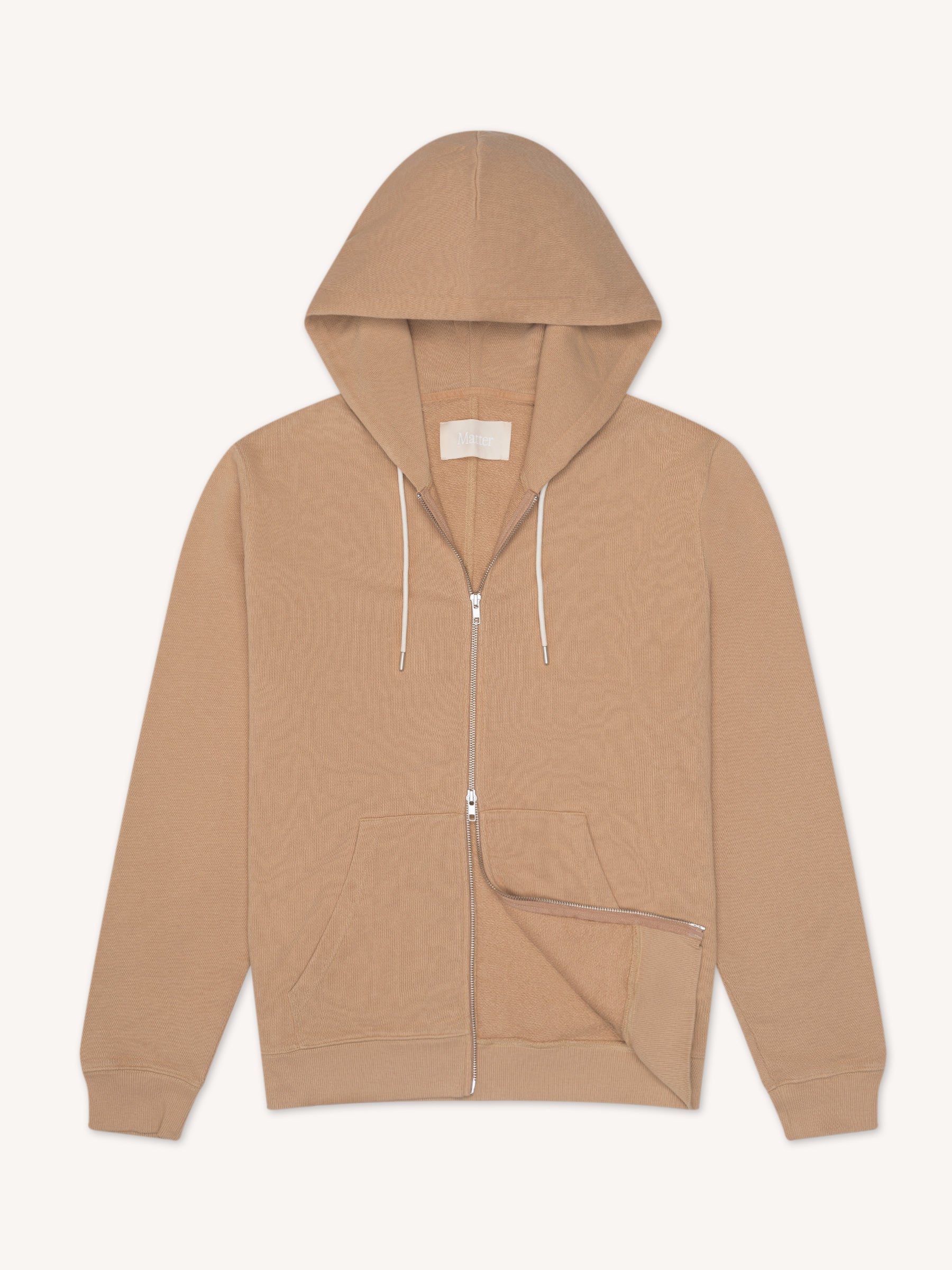 General-Purpose 2-Way Zip Hoodie Brown