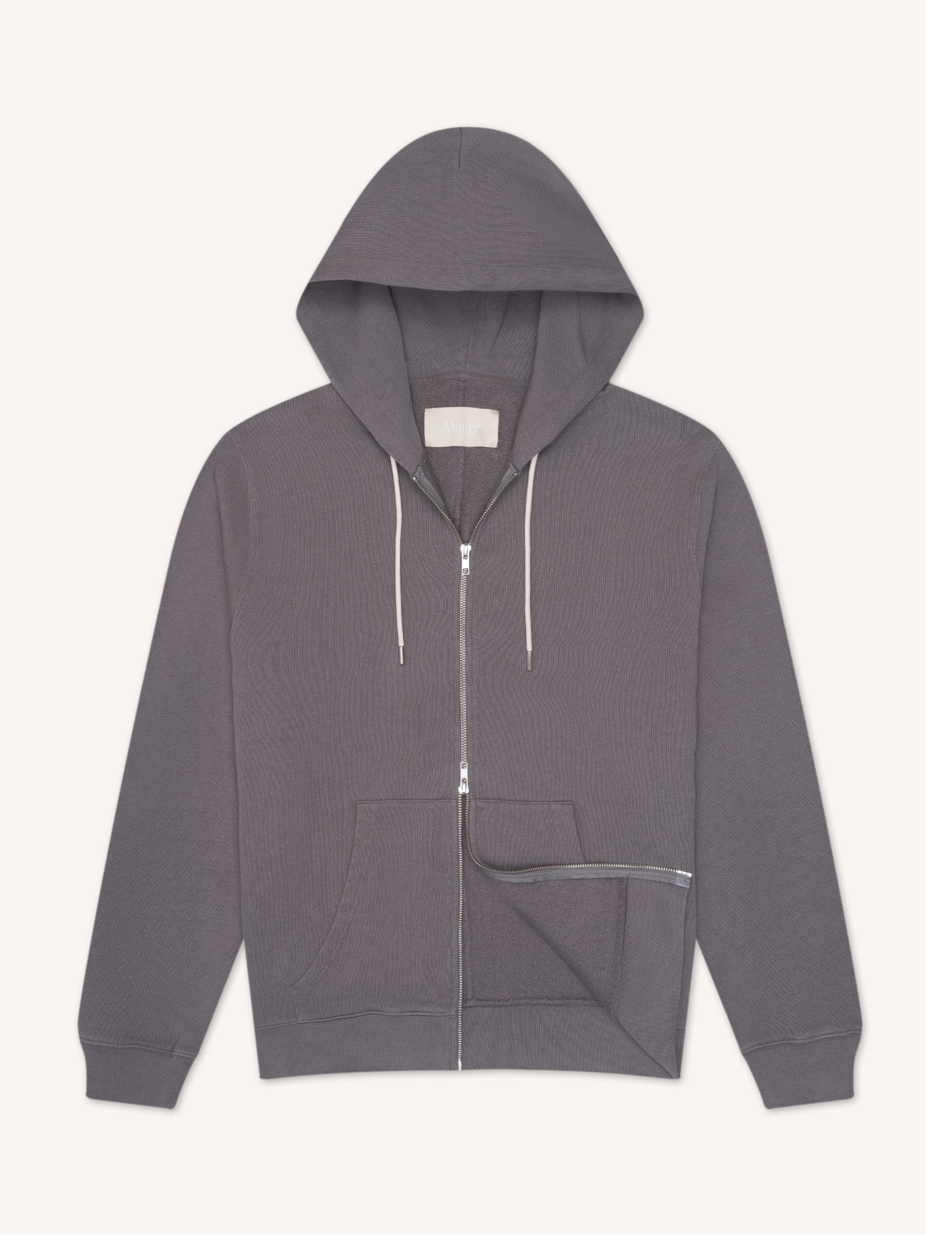 General-Purpose 2-Way Zip Hoodie Dark Gray