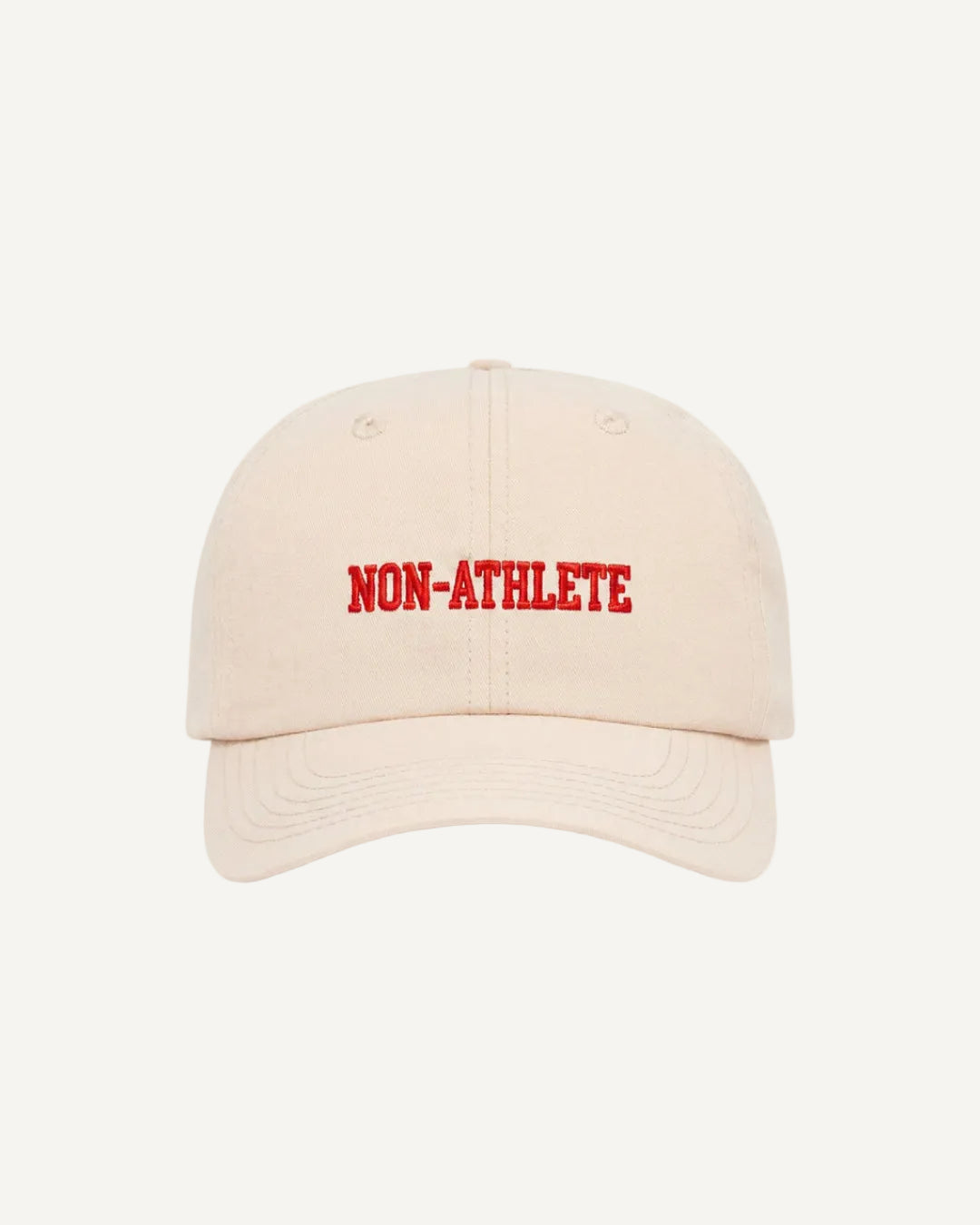 6-panel rPET Baseball Cap Non-Athlete Ivory Red